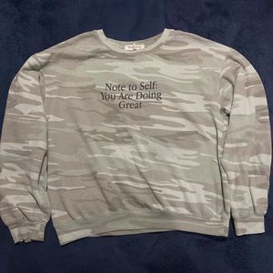 Light Camo Slogan Hoodie